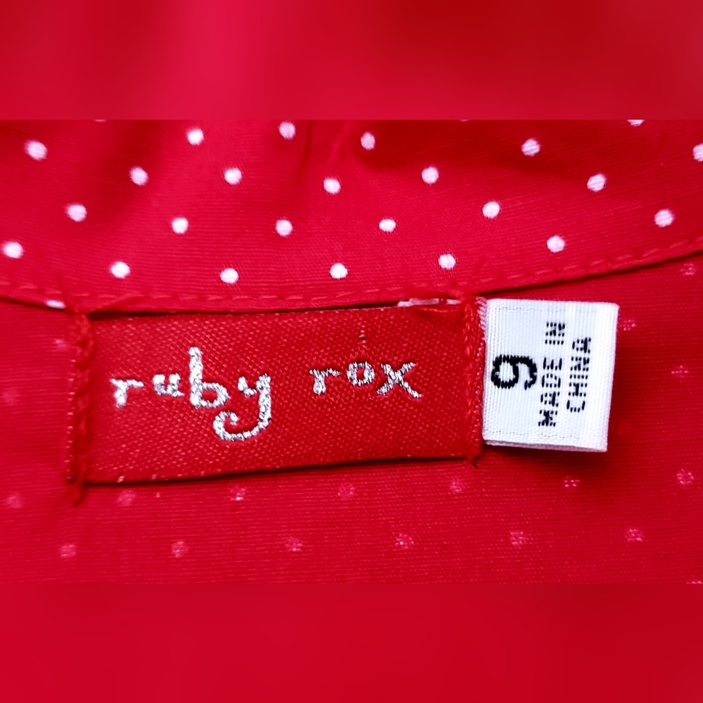 Ruby Rox Red 2-Button Retro Pin-Up Midi Dress - Picture 2 of 14